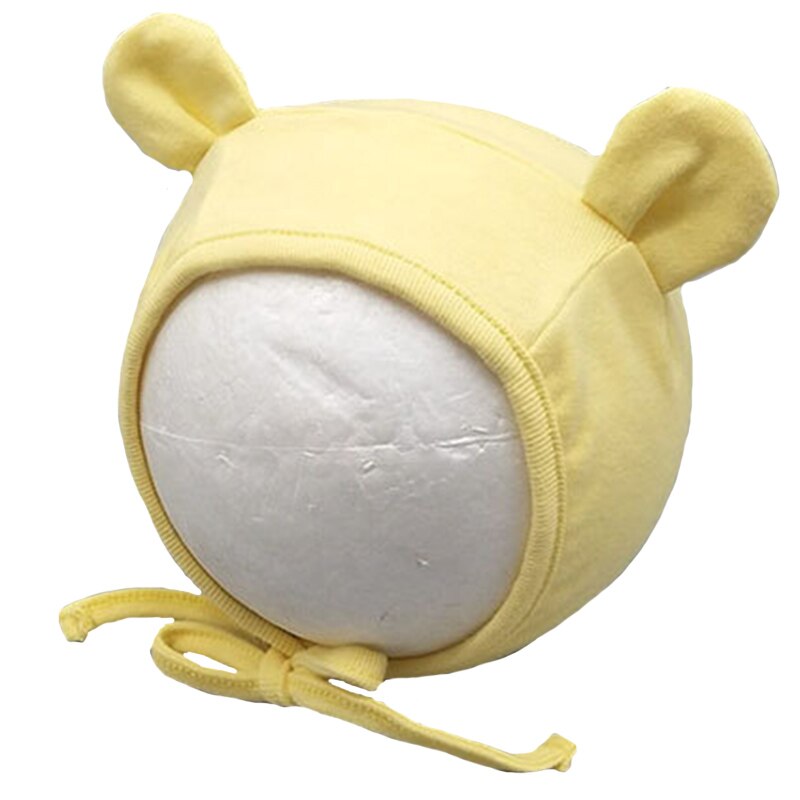 Cappello Del Bambino appena nato Orecchie Scaldino del Cotone Beanie Per I Ragazzi Infantili Delle Ragazze di Inverno di Autunno Bambini Carino Regolabile Berretti Cappelli Bambini Cofano: yellow 2