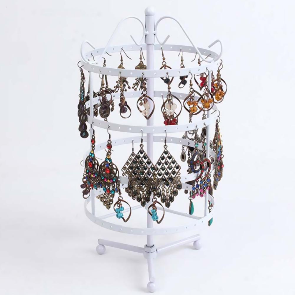 144 Gaten 4 Tiers Ronde Draaibaar Display Earring Vrouwen Sieraden Stand Rack Sieraden Organizer Joyeros Organizador De Joyas