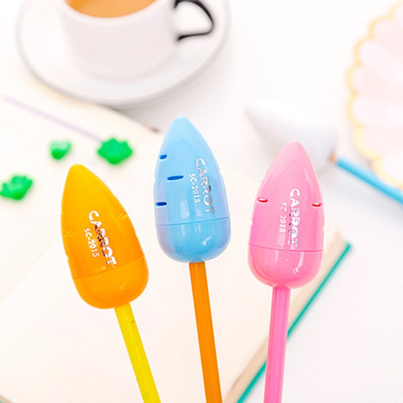 Pencil Sharpener Carrot Cute Cutter Portable for Kids Stationery School Classroom JHP-Best