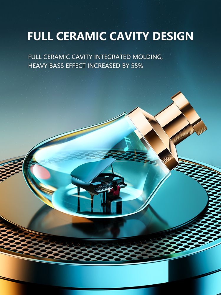 Wysokiej jakości ceramiczne słuchawki przewodowe Type-C/3.5mm HIFI Bass Stereo muzyka Sport z mikrofonem dla Xiaomi Huawei IPhone