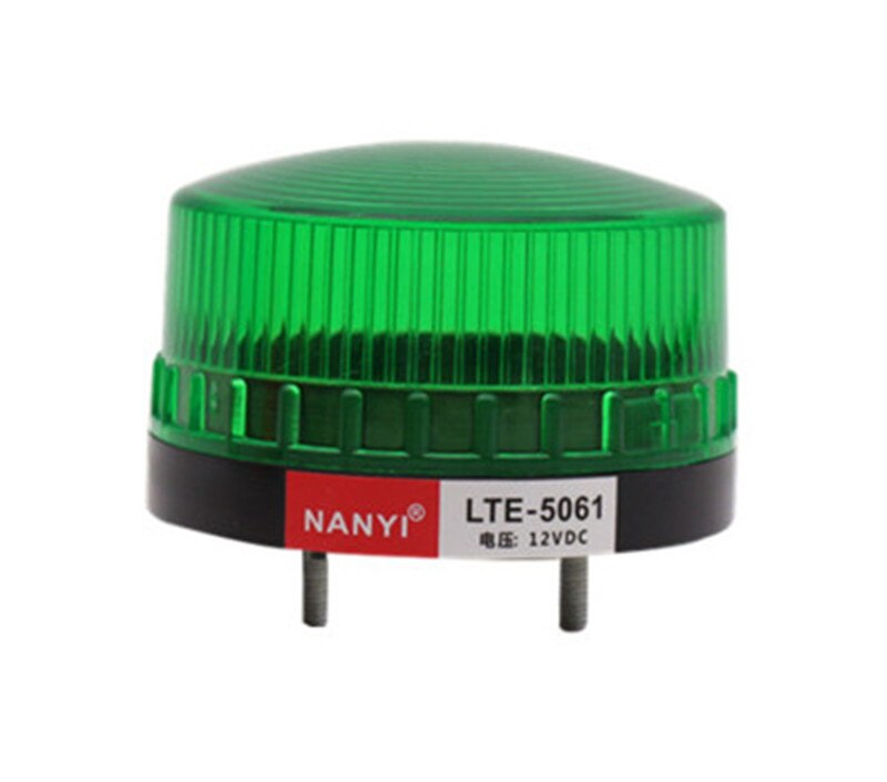 Strobe Signal Warning light LED -3071 12V 24V 220V Indicator light LED Lamp small Flashing Light Security Alarm: green 220V