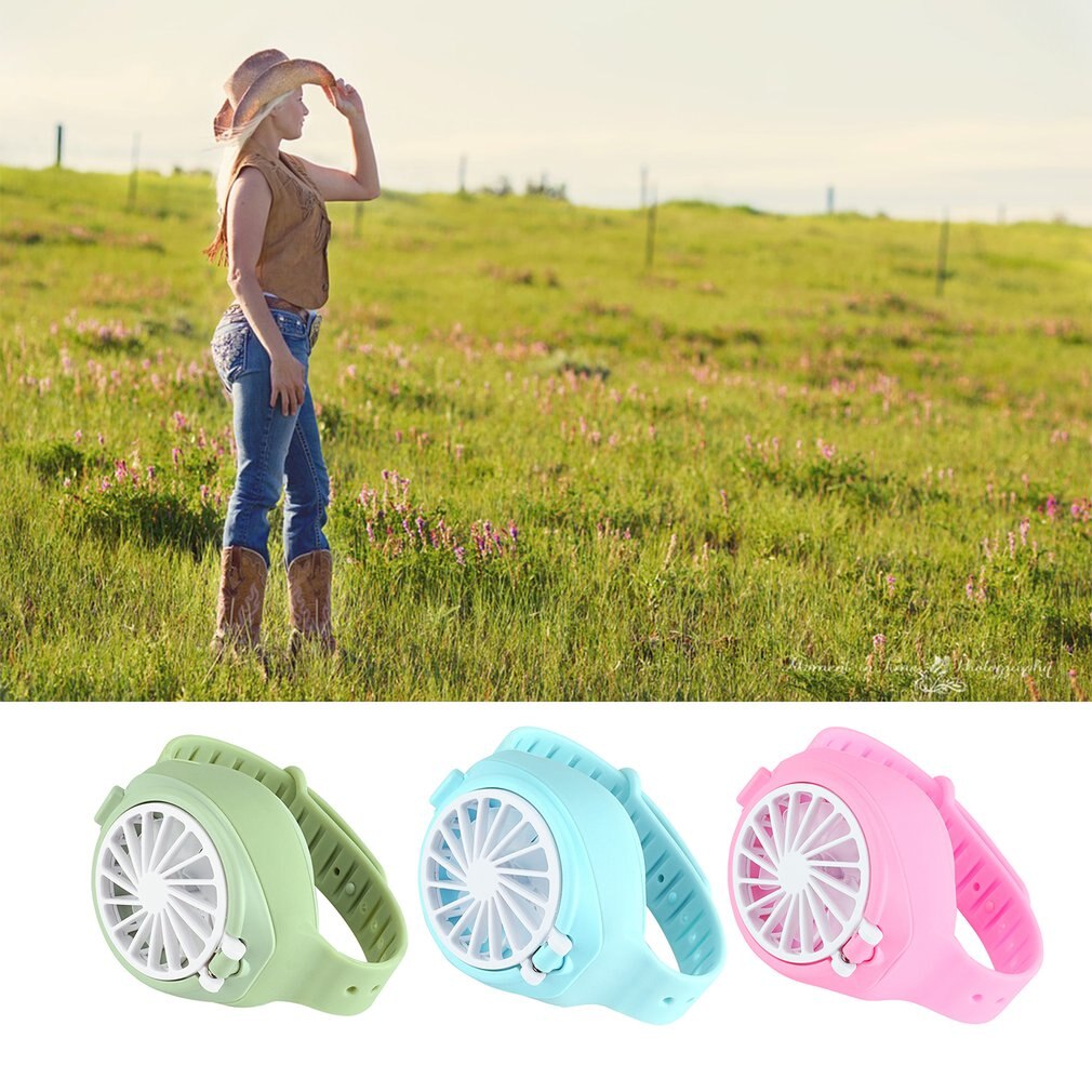 Handheld Electric Mini Watch Simple Fan Portable Summer rechargeable USB Folding Pocket Small Fan