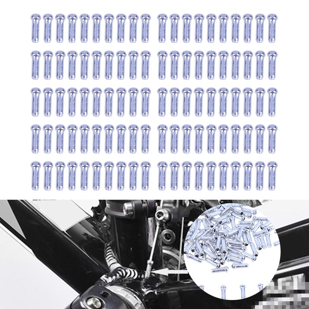 100/200Pcs Aluminium Mtb Fiets Remkabel Tips Fiets Brake Shifter Inner Cable Tips Draad End cap Crimps Sliver