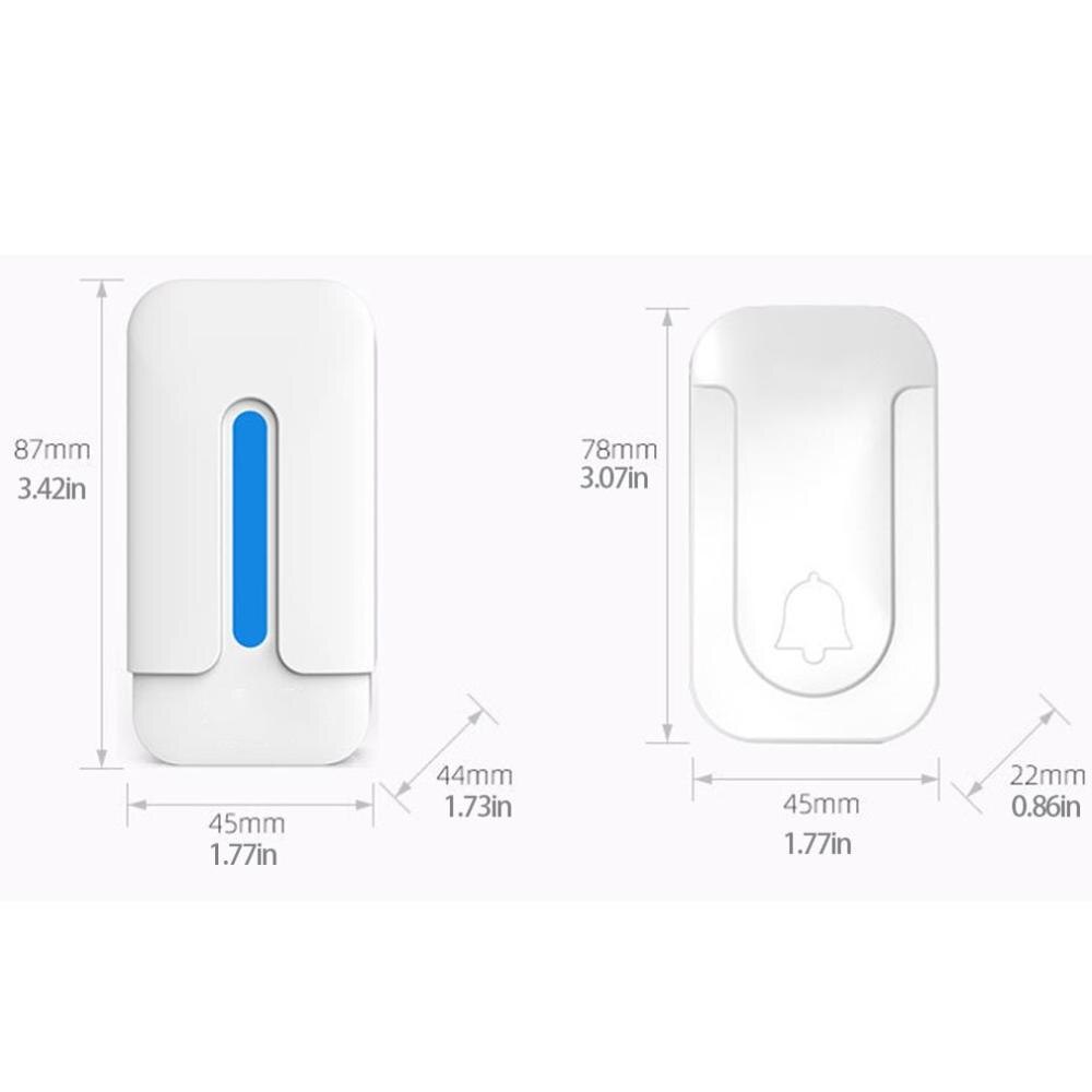Wireless Doorbell Waterproof Waterproof Door bell Self-Generating EU US Plug One-For-Two Split-Type Dust-Proof Caller