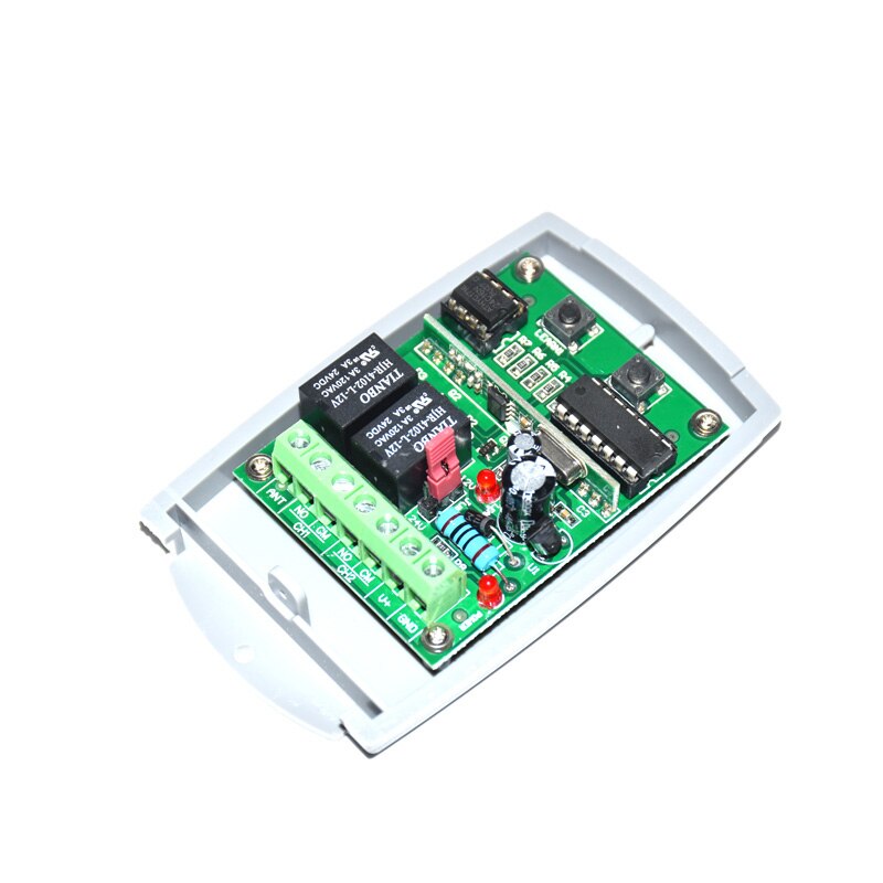 2 channel Wireless Garage Door 433MHZ DC12V/24V Rolling Code Receiver