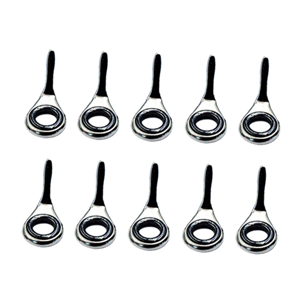 10 sztuk wędki przewodniki pierścienie żyłka przewodniki oczy zestawy 2/3/3. 8/5. 1/6. 8mm akcesoria wędkarskie Pesca 4 #5 #6 #8 #10 #: 3mm