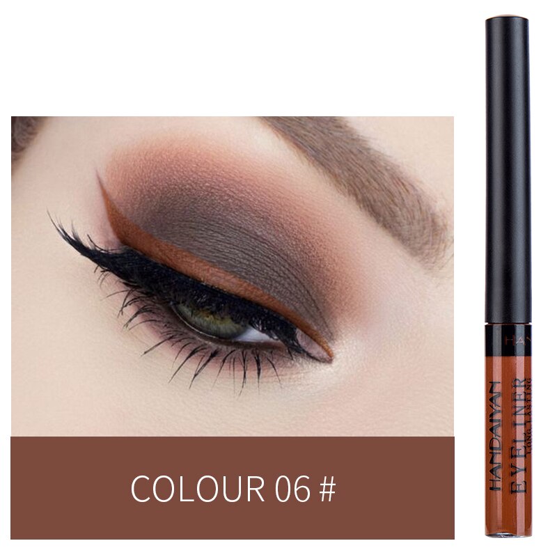 Bunte Neon- Grün Weiß matt Flüssigen Eyeliner Bleistift Wasserdicht machen-hoch Flüssigkeit Auge Liner Blau Gelb Augen Kosmetik Stift TSLM1: 06