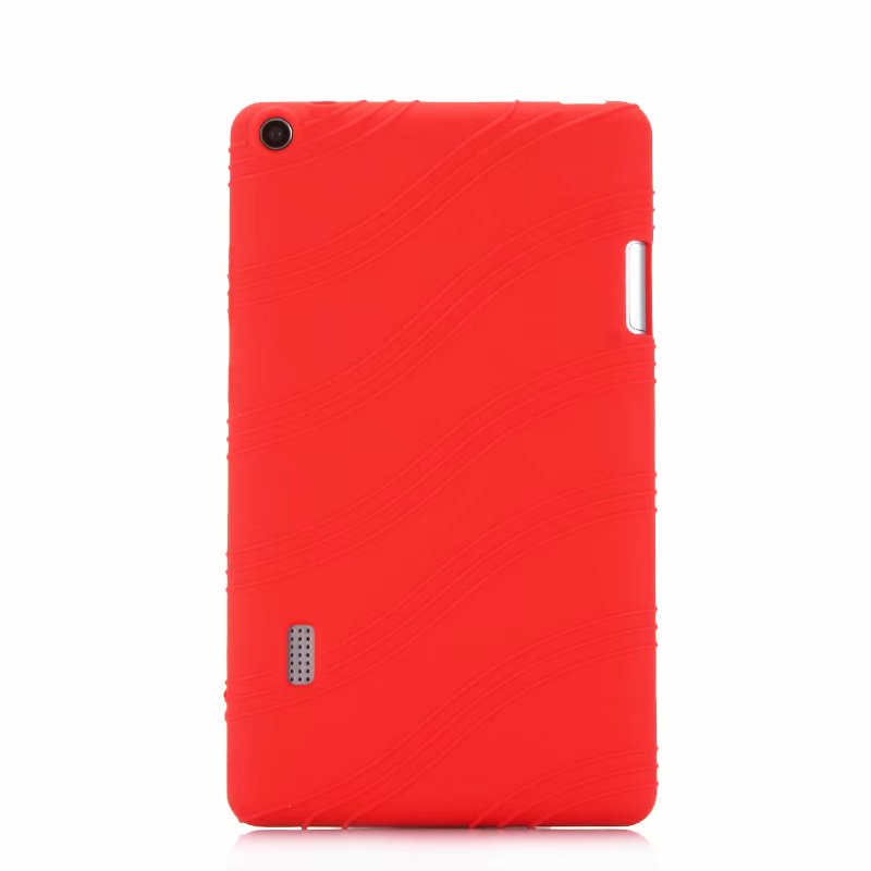 Doux étui pour Huawei T3 7 WiFi Version étui pour tablette Support de Silicone Protège La coque Pour Huawei MediaPad T3 7.0 BG2-W09 étui pour tablette: red