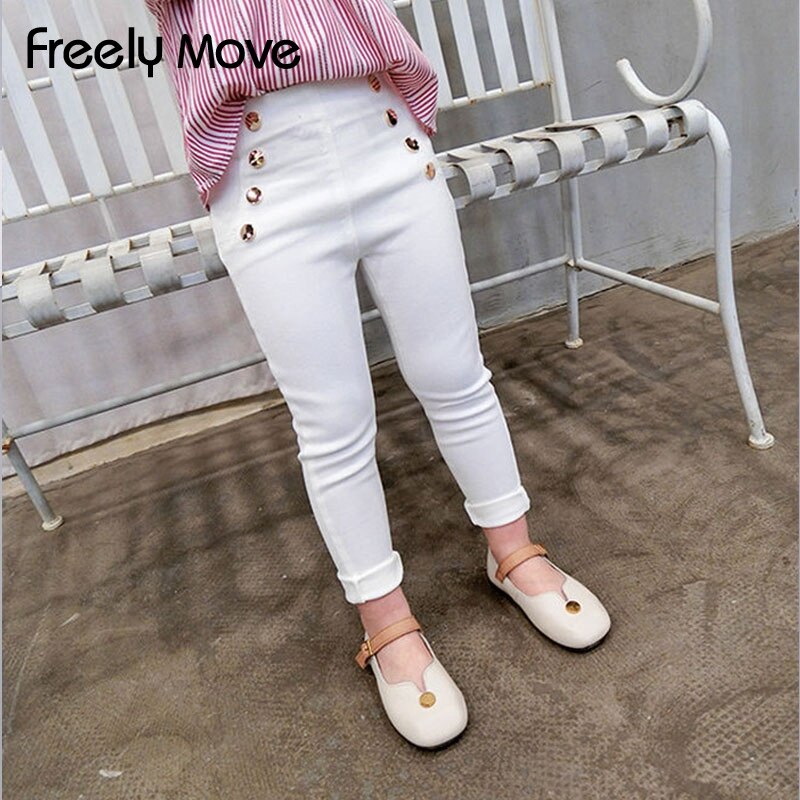 Sposta liberamente i bambini collant con bottoni per ragazze Leggings primaverili estivi Kid Girls autunno abbigliamento ragazza pantaloni pantaloni per bambini