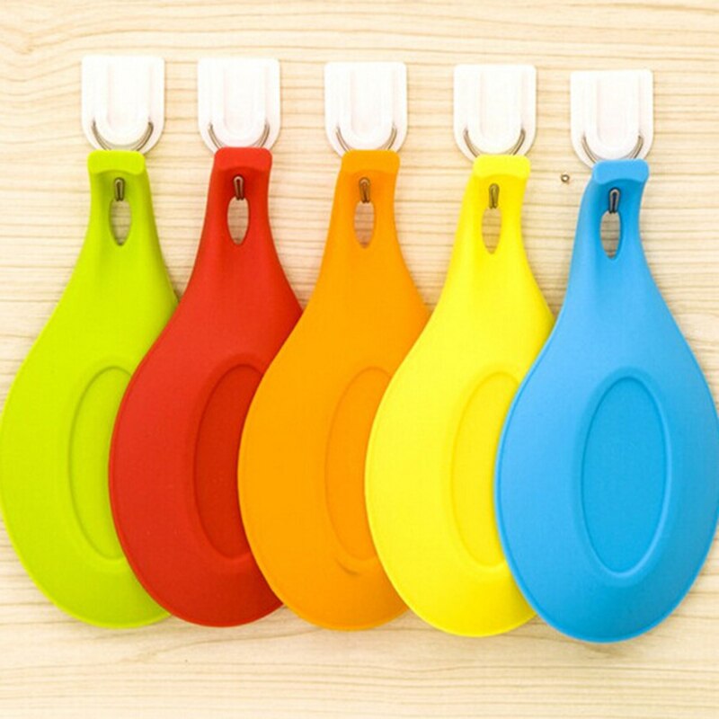 Keuken Tool Lepel Mat Koken Gereedschap Food Grade Silicone Hittebestendige Gebruiksvoorwerp Spatel Gadget Holder Isolatie Opslag Shelve