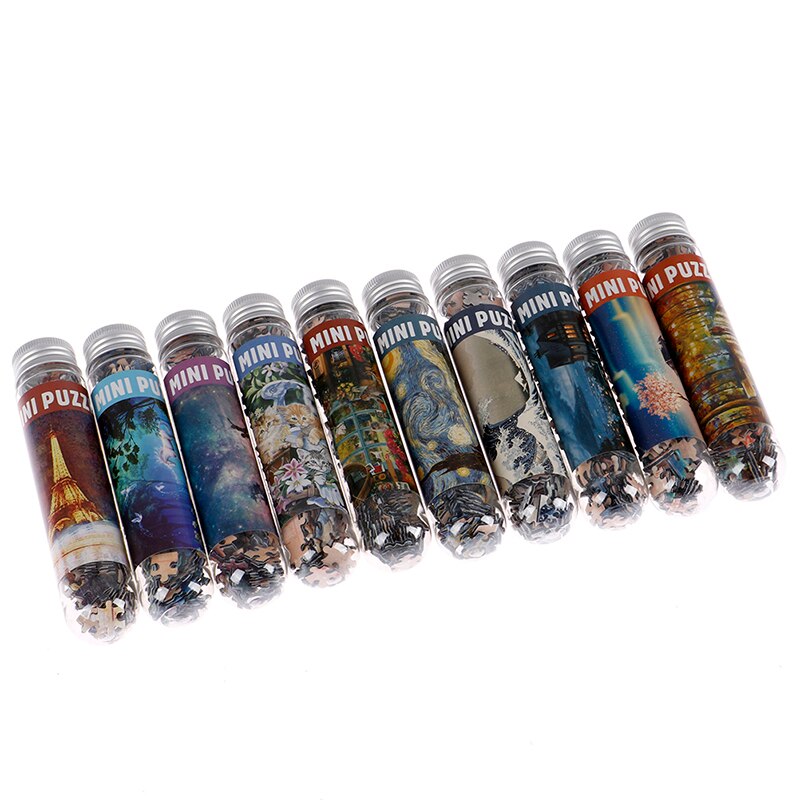 10 Soorten 150Pcs Mini Reageerbuis Puzzel Landschap Oude Meester Ruimte Sterren Olieverf Jigsaw Educatief Speelgoed Voor Volwassenen kids
