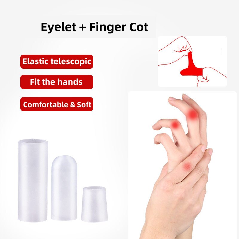 2pcs Silicone Finger Protector Toe Sleeve Cap Cover Hand Foot Care Tools Bunion Pain Relief Gel Pedicure Orthosis Stranghter