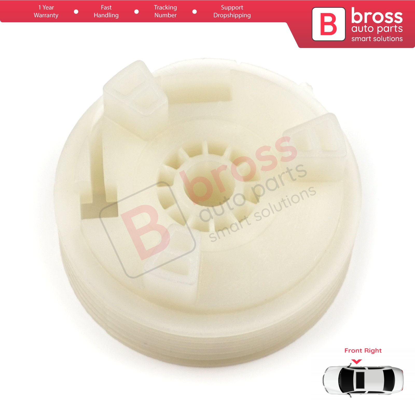 Bross Auto-onderdelen BWR5234 Venster Regulator Reparatie Wiel Rechtsvoor Deur 68070266AD Voor Fiat 500 2007-Op Uit turkije