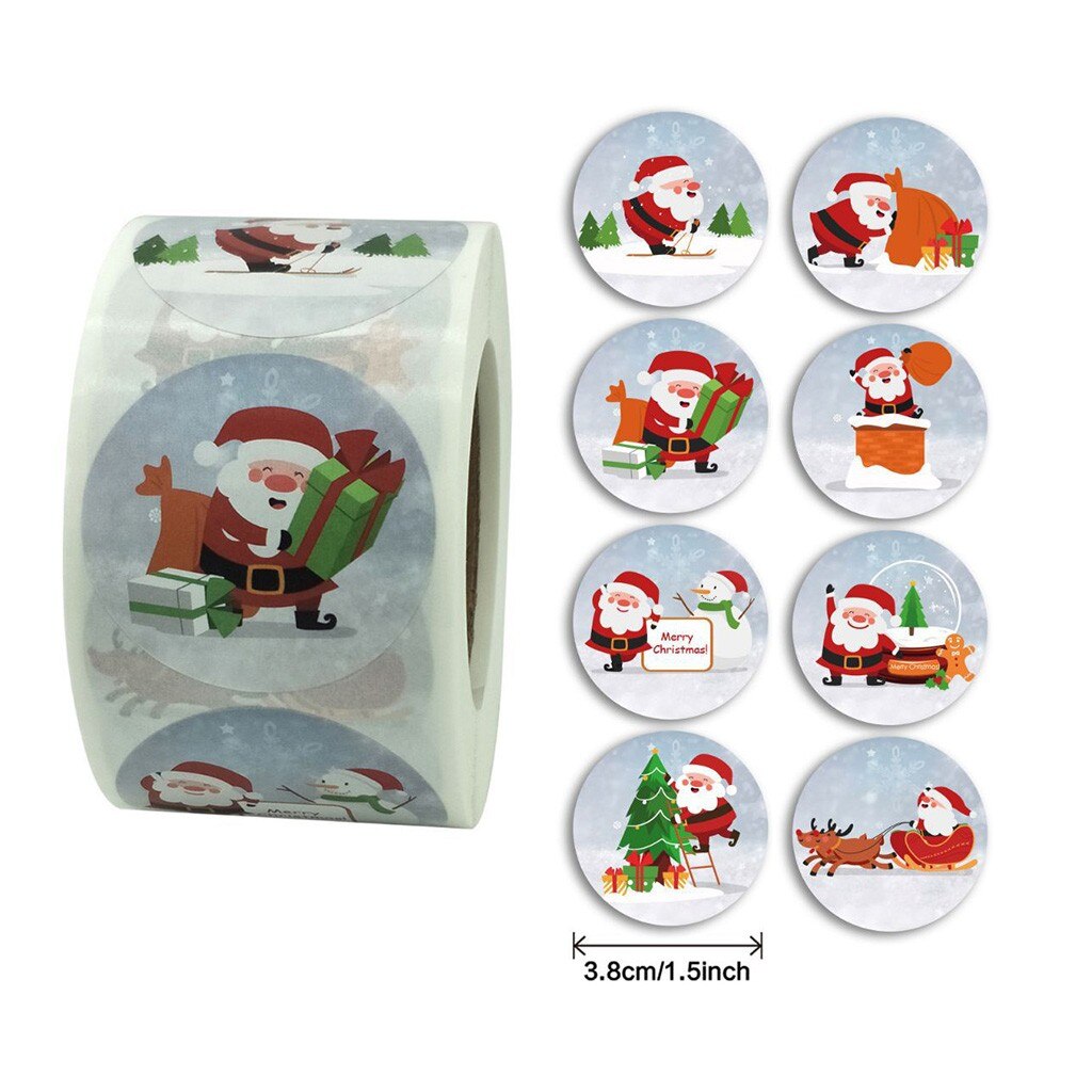 500 Total Labels Christmas Tags Cartoons Stickers ... – Grandado