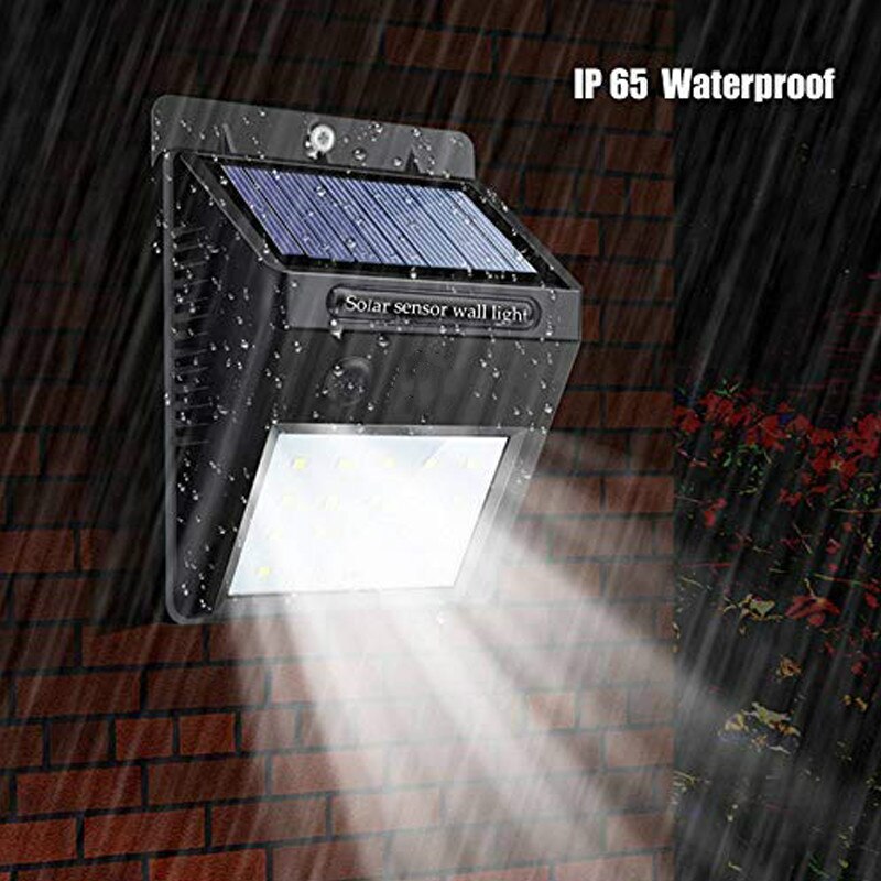 Ledet udendørs solvægslampe vandtæt sensor havelys soldrevet trådløs spotlight sollys sikkerhed gadebelysning