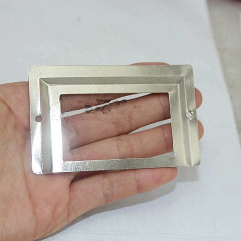 Post Office Library File Drawer Metal Tag Label Holder, Silver Tone, 10 Pieces