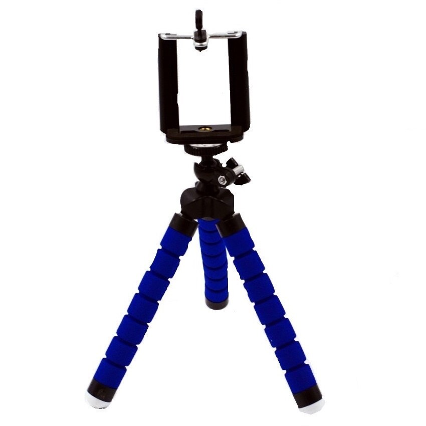 Mobile Selfie Flexible Octopus Tripods For Mobile Phone With Photo Remote Control Camera Selfie Stand Monopod Selfie Sticks: Blue