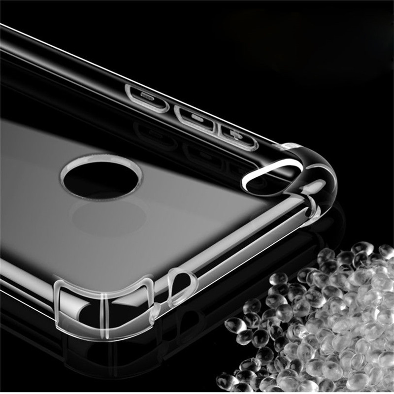 Anti-banke cover til huawei  p8 lite  p9 p10 p20 lite  p30 pro mate 9 10 20 nova 2i 3 3i honor 6x 7x 8x 8 9 10 lite gennemsigtigt cover: Kunstlæder