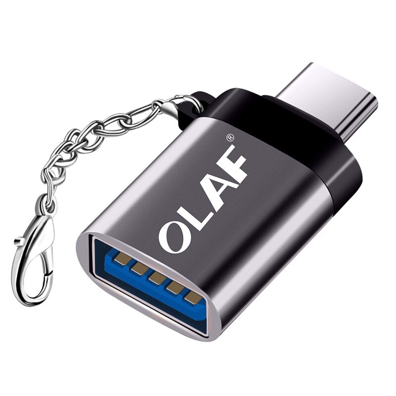 OLAF-Adaptador OTG Tipo C/USB Tipo C para Xiaomi, Huawei, Samsung S9, Adaptador Tipo C a USB 3,0: Gray