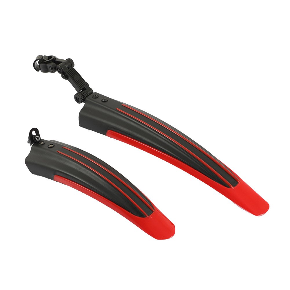 2pcs Mountain Bicycle Splash Fender Guard Set MTB Bike Rear Front Mudguard Cycling Riding Accessories for 20-26 inch Bike: Red
