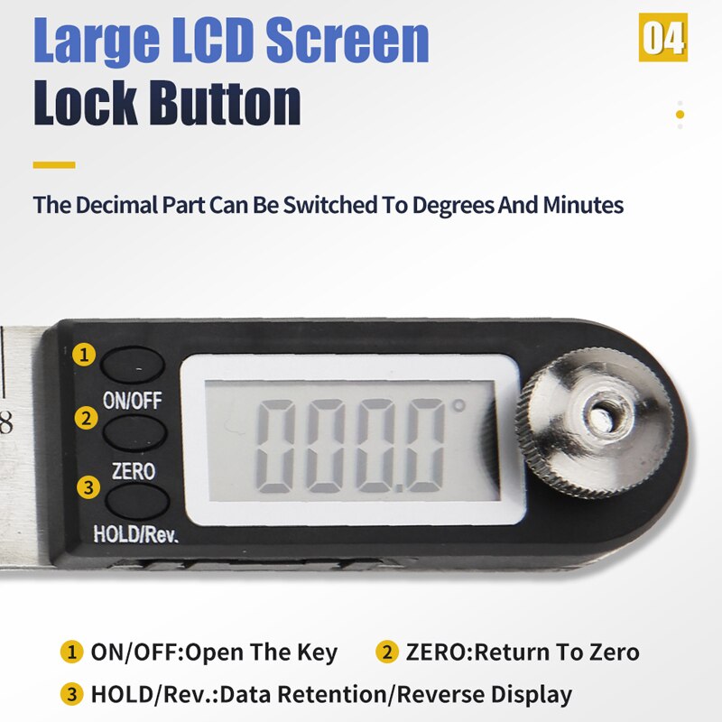 Digital Protractor Angle Ruler Digital Inclinometer Digital Angle Gauge Digital Goniometer Electronic Angle Meter Angle Finder