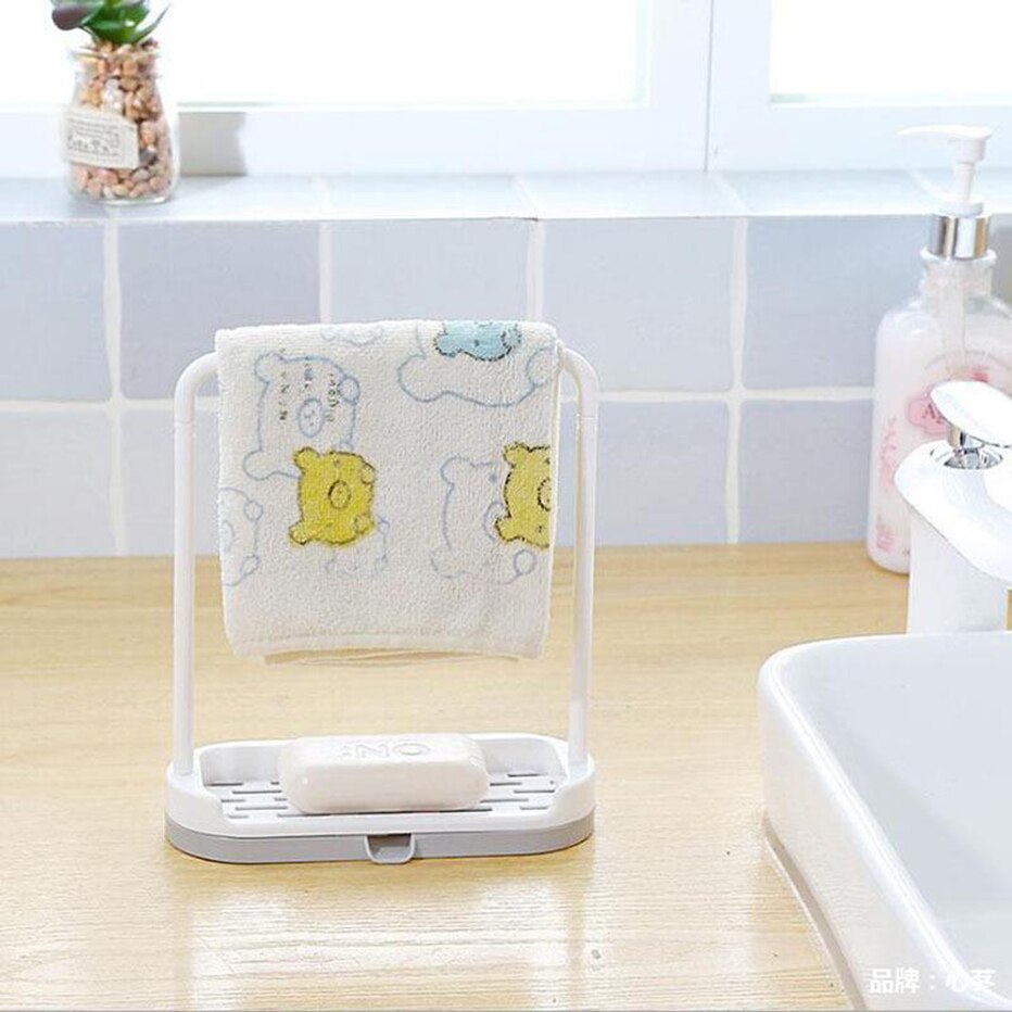 Kitchen Storage Rack Towel Sponge Drain Racks Rag Dishcloth Hanging Rack Bathroom Soap Holder Sink Desktop Organizer