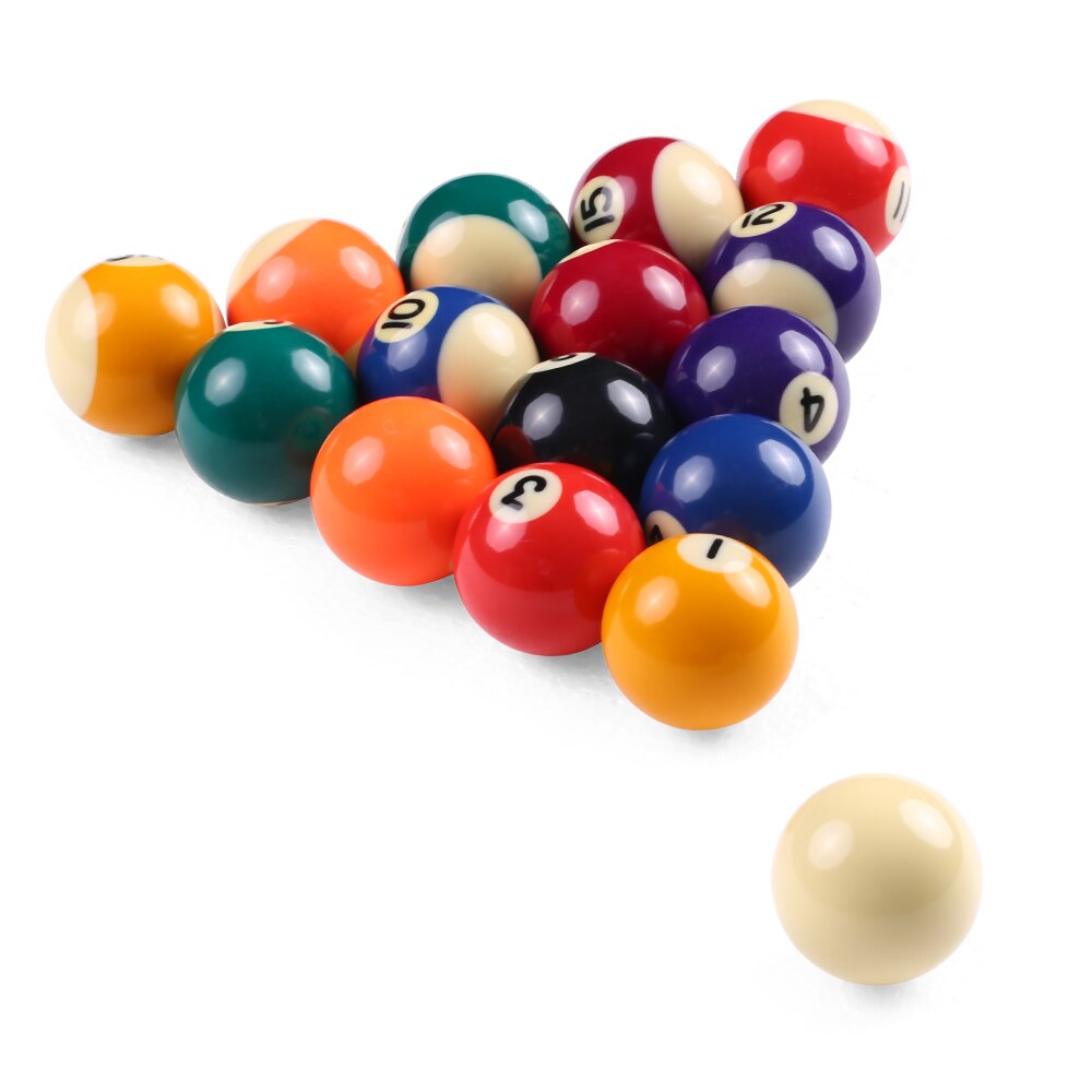 16PCS 38MM Children Kids Billiards Table Balls Set Resin Small Pool Cue Balls Set ball game