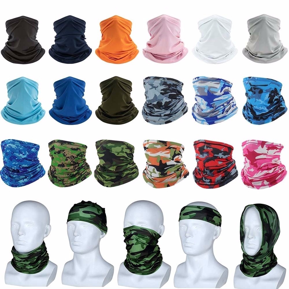 Turbante multiusos para montar en bicicleta, Bandana para ciclismo, cubierta para el cuello para hombres y mujeres, protector solar de seda helada, para pesca al aire libre, senderismo, máscara para la cabeza