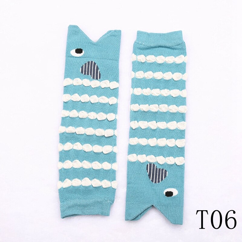 Baby Leg Warmers Newborn Knee Pads Kids Safety Crawling Socks Toddler Cotton Knee Protector Boy Girls Cartoon Sock Autumn Winter