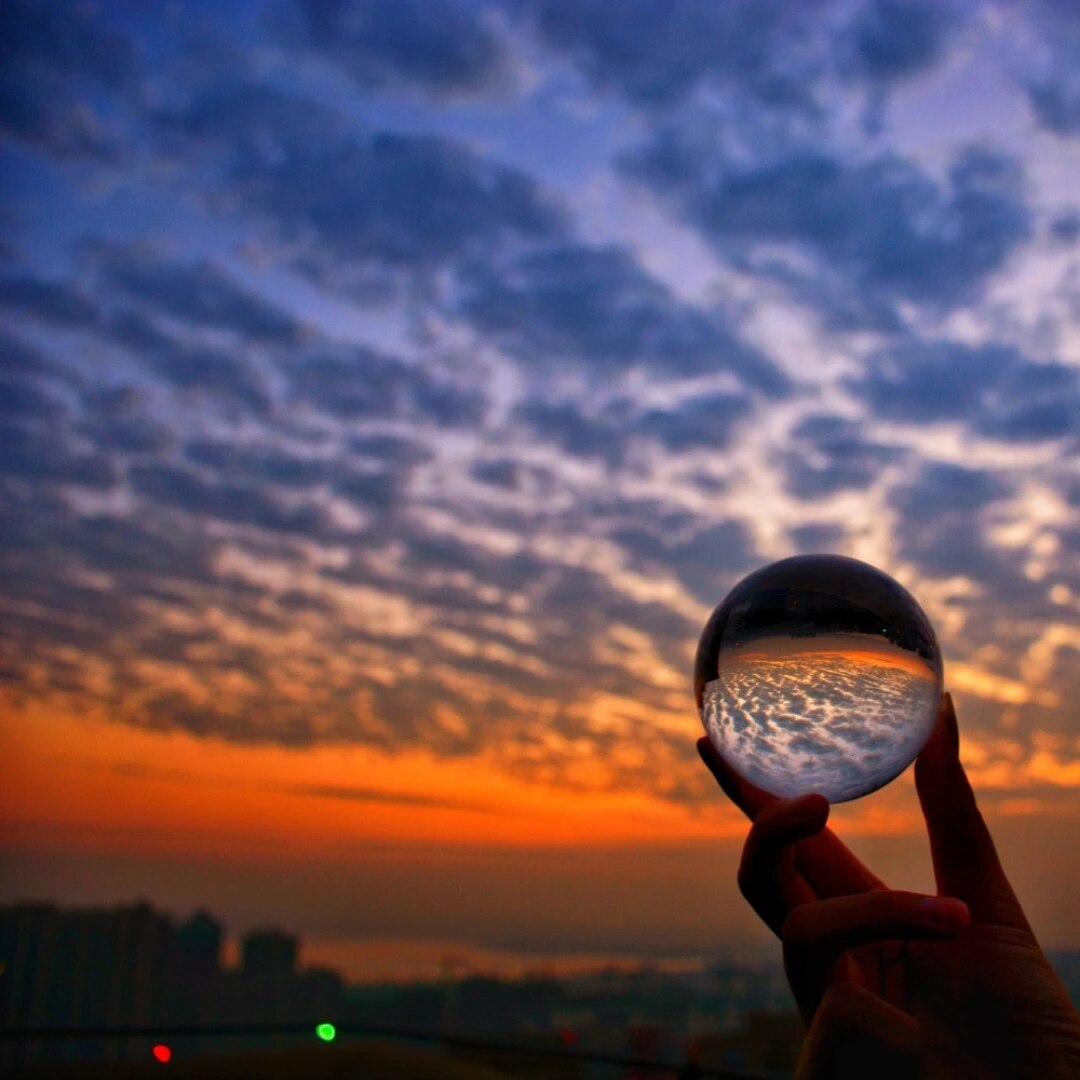 60-120mm White crystal ball transparent ball photography photo glass home decoration living room desk decoration