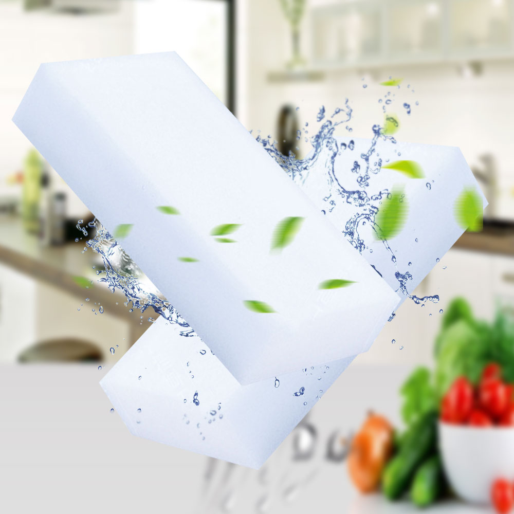 100 Stks/partij Melamine Spons Magische Spons Gum Witte Gum Reiniger Schoonmaaksponzen Voor Keuken Badkamer Reiniging Tool 10*6*2Cm