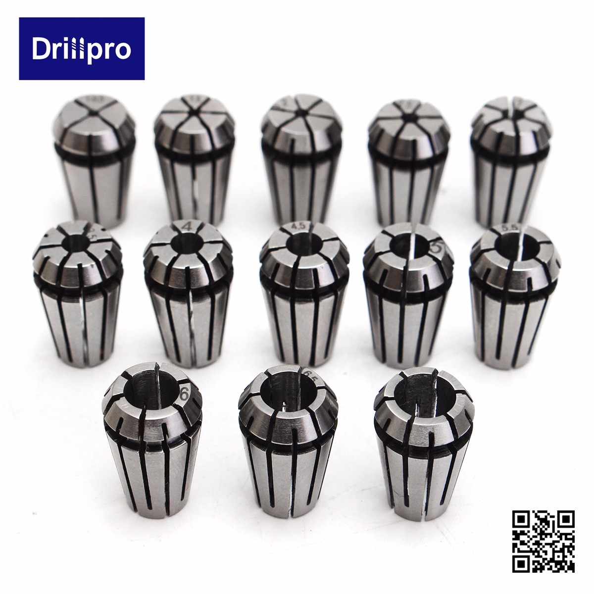 13Pcs ER11 Collet chuck cnc Spindle ER11 Collet lathe tool holder Pinza ER11 Collet set from 1-7MM for CNC milling lather tool