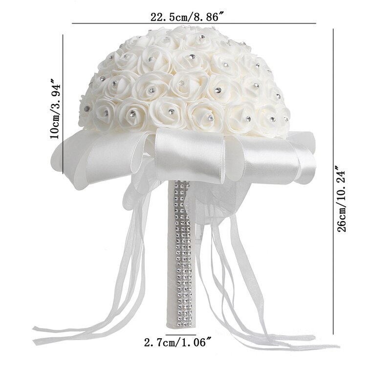 Kunstmatige Bruidsboeket Handgemaakte Beauty Foam Rozen Bruidsboeket Party Decoratie Accessoires