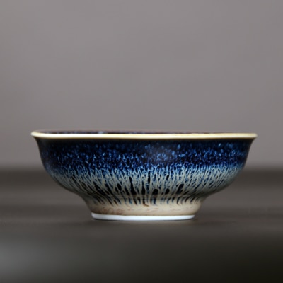 Højkvalitets ren håndlavet kung fu porcelæn tekop kinesisk jianzhan oliedråber håndværk master tekopper tianmu glasur teskål: 03