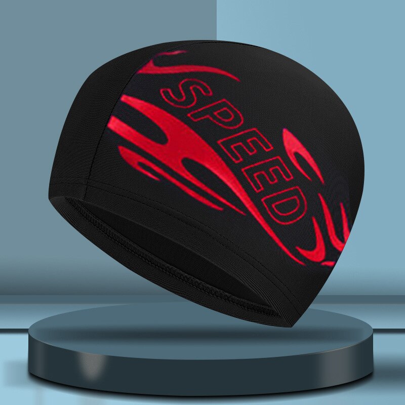 Gorros de natación para hombres y mujeres adultos, gorro de piscina deportivo de pelo largo, elástico, impermeable, tela de PU, protege las orejas, tamaño libre