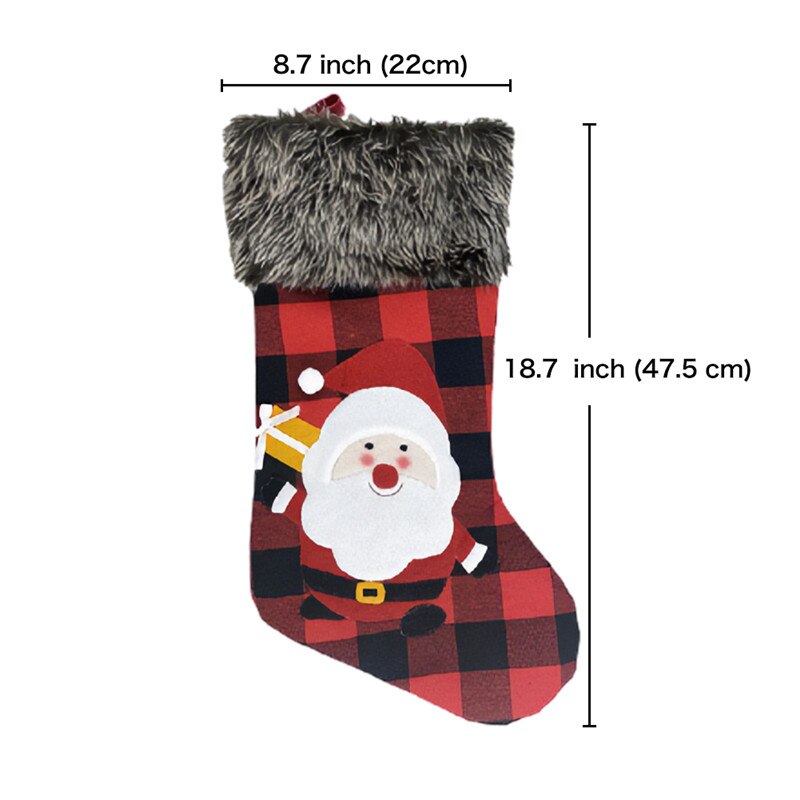 Torebki świąteczne nowy rok świąteczny prezent dla dzieci worek na cukierki ozdoby choinkowe dla domu Navidad skarpety ozdoby na choinkę