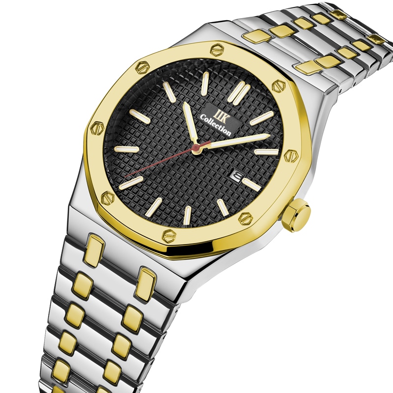 Trend Man Kalender Zakelijke Roestvrij Stalen Band Waterdicht Noctilucent Quartz Liefhebbers Horloge