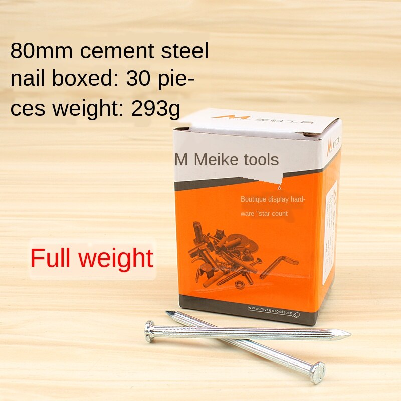 Stål negle cement negle væg negle runde negle høj styrke metal jern negle mursten søm særlige beton negle dekoration krog: 80mm