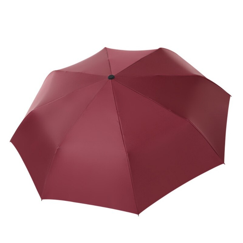 Letvægts rejse tre-foldet paraply vindtæt automatisk åben luk paraplyer sol og regn uv beskyttelse parasol voksne paraplyer: R