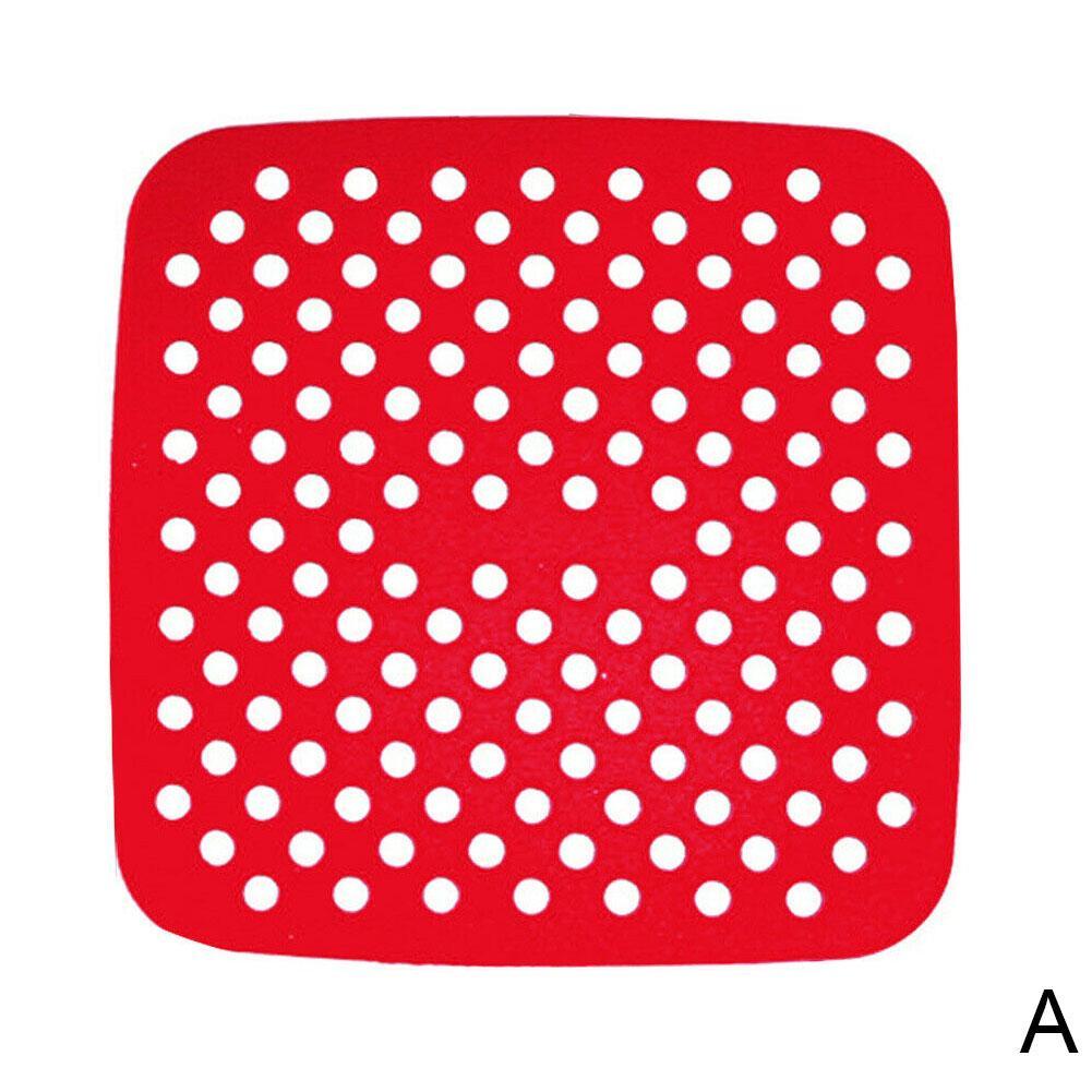 1Pc Lucht Friteuse Vierkante Bakken Pads Herbruikbare Food Grade Vierkante Siliconen Siliconen Matten Schotel Taart Gegrilde Gereedschap Bun Olie bakken K0C9: 7.5 inch A