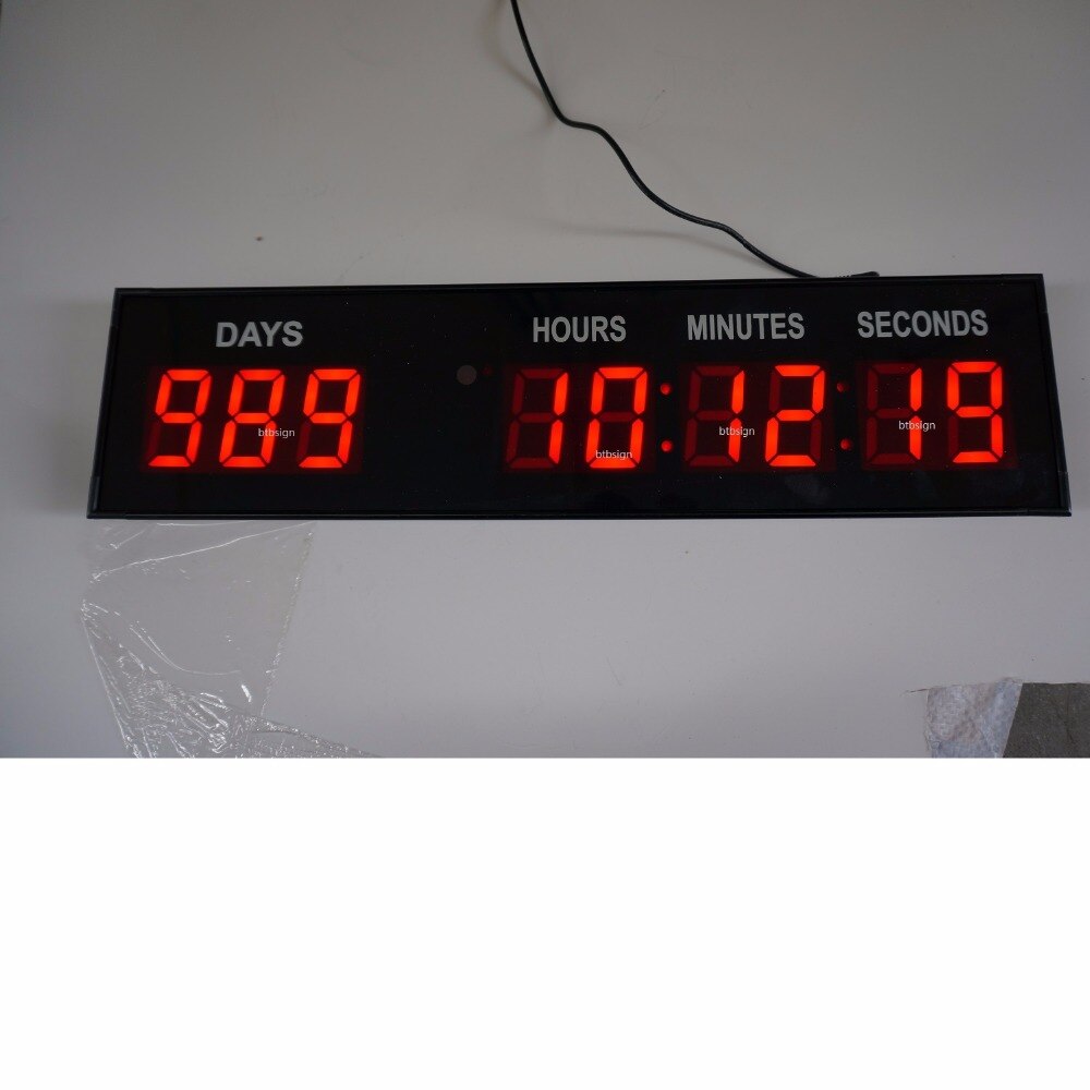 1.8 ''9 Cijfers Rode Grote Countdown Klok Lap Te Gaan Event Timer Voor Entertainment