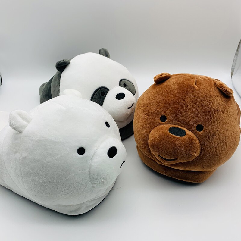 Zapatillas Casa Mujer Animales Pantuflas De Oso Panda Para Mujer  Invierno, Acolchadas, Antideslizantes, Divertidas Zapatillas Blancas