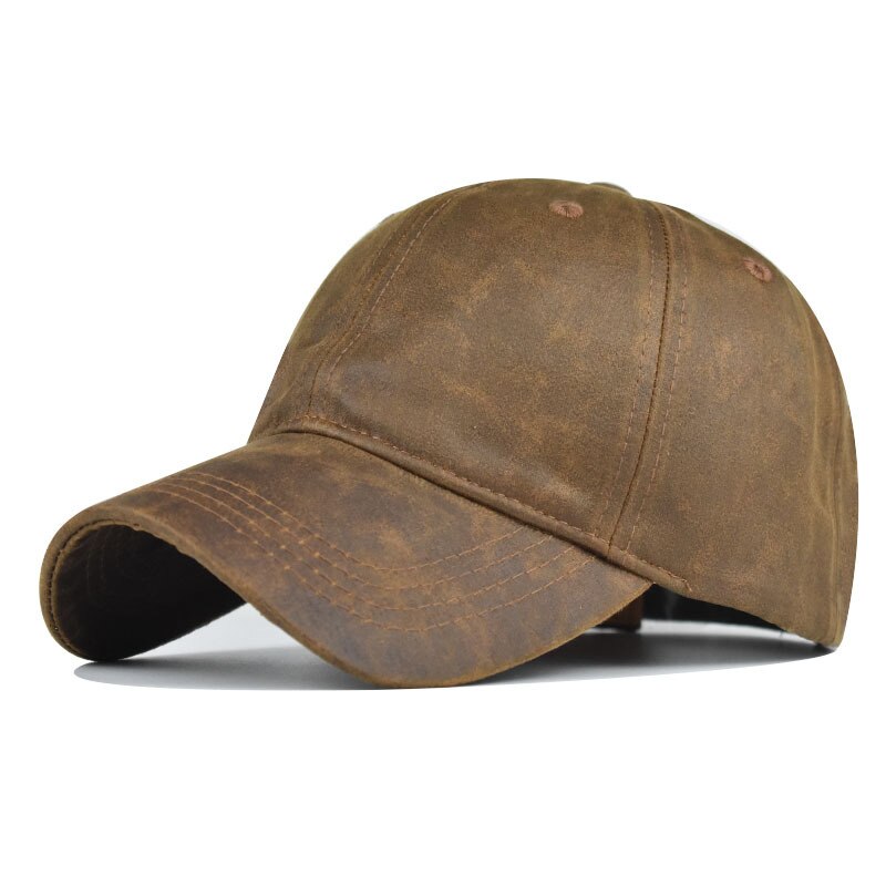 Vasket imiteret læder kasket herre bomuld ren farve baseball kasket til kvinder gorra bone hatte far hat snapback kasketter: 012