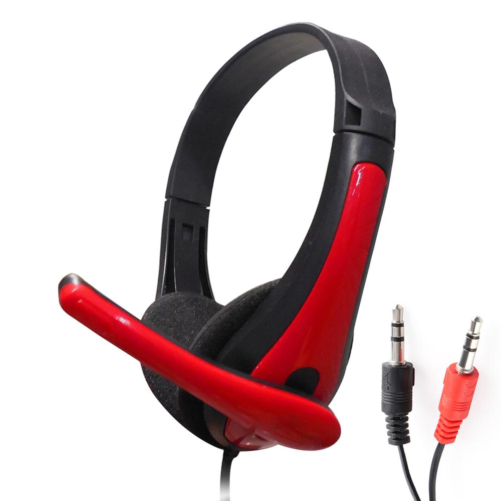 Head-Mounted Oortelefoon Gaming Headset Met Microfoon Noise Cancelling 3.5Mm Headset Voor Pc, PS4, Xbox Een: Red02