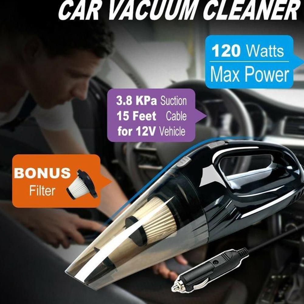 12V Handheld Vacuum Cordless,Powerful Cyclone Suction Portable Rechargeable Vacuum Cleaner Easy Using