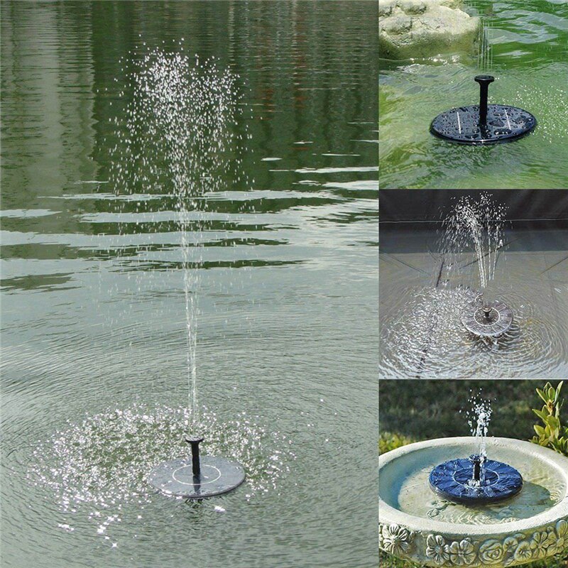 Mini Solar Fountain Solar Water Fountain Garden Pool Pond Outdoor Solar Panel Fountain Floating Fountain Garden Decoration