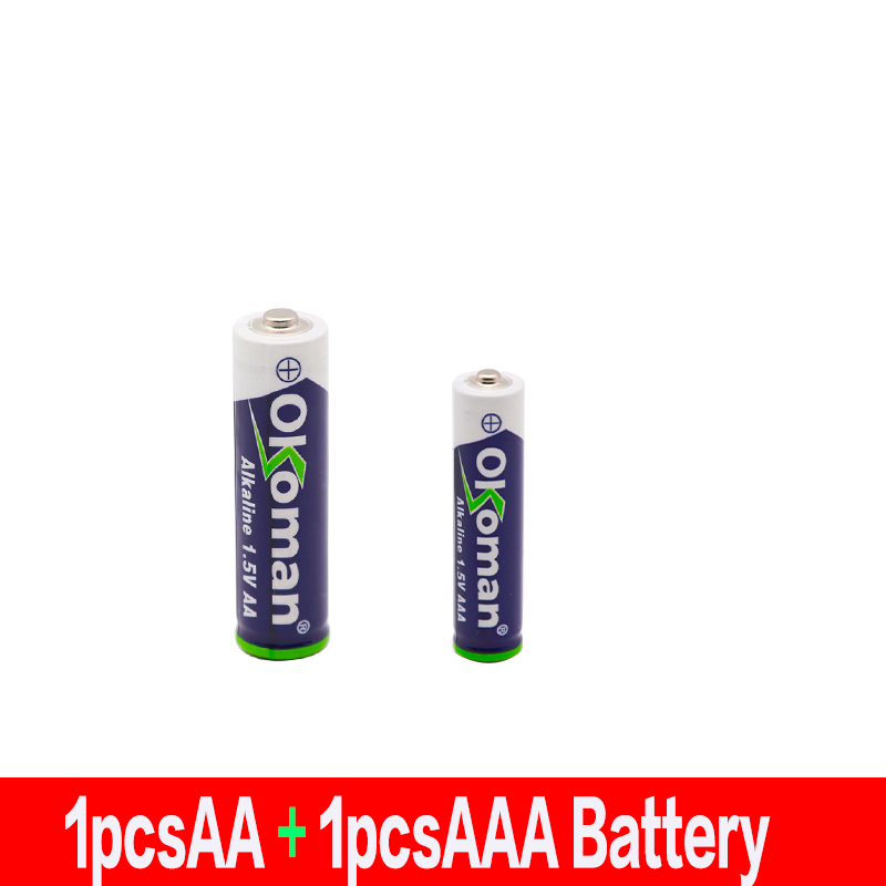 Okoman 1.5V AAA 3000mAh Alkaline Rechargeable battery + 3800 mAh AA Alkaline battery for LED light toy clock MP3 player: Black