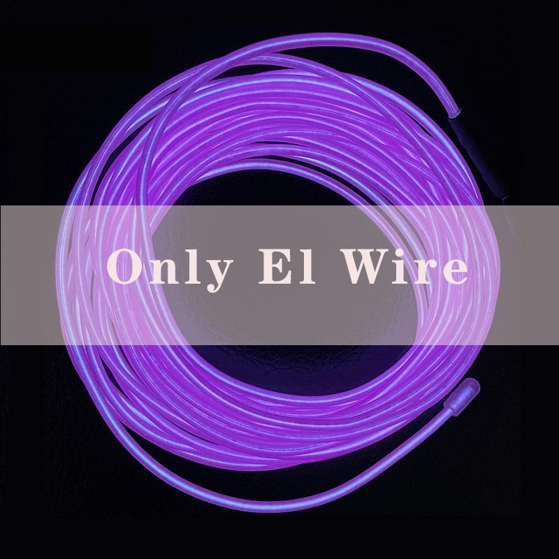 Luces iluminadas con cable EL de 10M/5M/3M/1M con luces de neón, combinación DIY de luces multicolores, pilas AA, tiras LED USB para graduación: changeable / 5.400 K