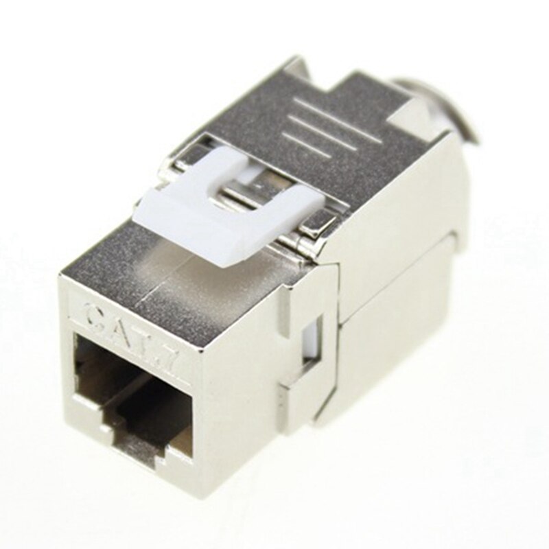 -12 Pcs RJ45 Keystone Cat7 Cat6A Afgeschermde Ftp Zinklegering Module Netwerk Keystone Jack Connector Adapter 10Gb netwerk