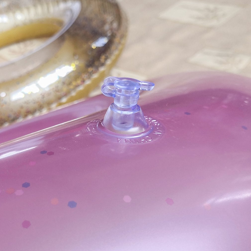 90cm Accessories Summer Bling Inflatable Swimming Ring PVC Beach Circle Float Water Pool Party Sequins Round Swimming Pool Toys